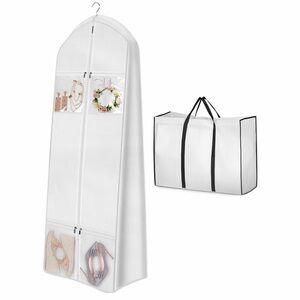 Foldable Wedding Dress Bag with Storage Pockets
